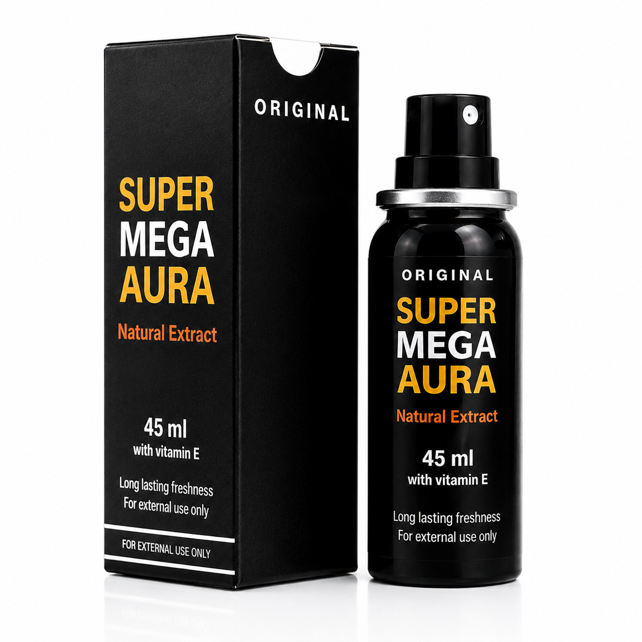 SUPER MEGA AURA Men's Wellness Spray – Natural Ginseng Extract (45ml)