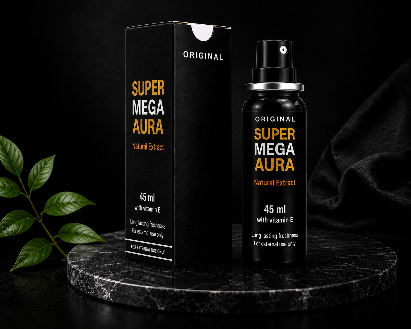 SUPER MEGA AURA Men's Wellness Spray – Natural Ginseng Extract (45ml)
